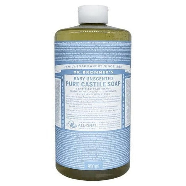 KatyAlphaShopping Dr.Bronner's Pure Castile Soap Baby Scented 950ml 1PC x3 SET(SH)
