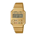 Casio A100WEG-9A Common Rectangular Metal Digital Watch