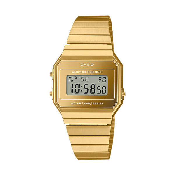 CASIO A700WEVG-9A Universal Square Metal Retro Watch