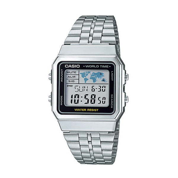 CASIO A500WA-1 Public Square Metal Retro Watch