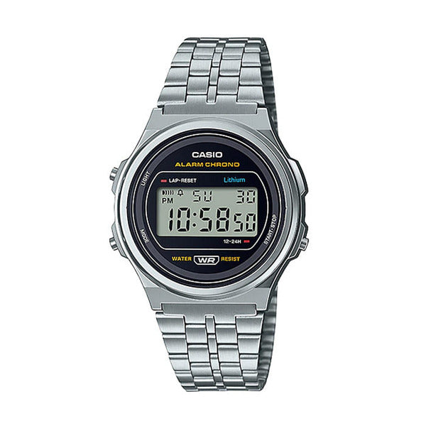 Casio A171WE-1A Unisex Round Metal Digital Watch