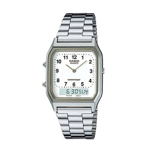 CASIO AQ-230A-7B Universal Square Metal Wristwatch