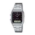 Casio AQ-230A-1D Unisex Square Metal Wristwatch