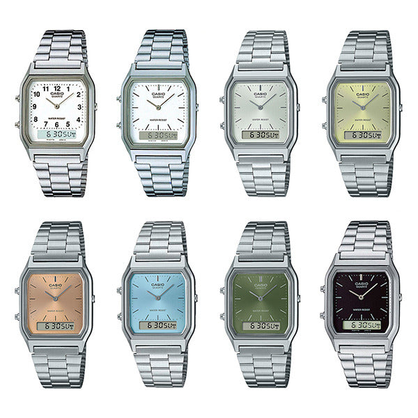 Casio Universal Square Metal Wristwatch 8 Styles Choose 1 AQ-230A