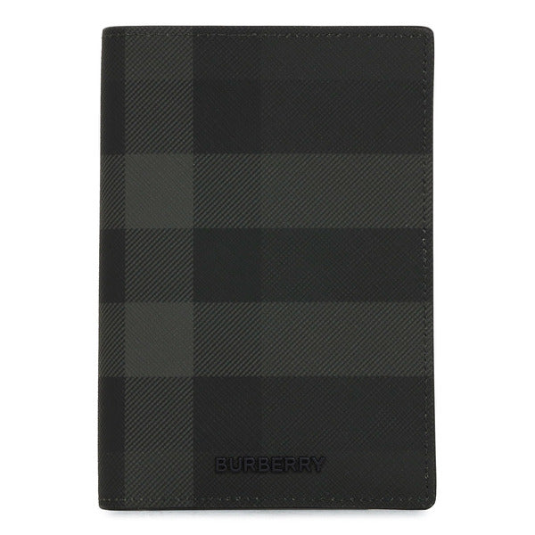 Bvlgari Charcoal Check Passport Case 8073278