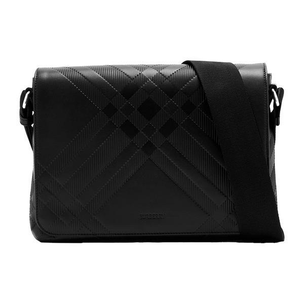Burberry Embroidered Check Crossbody Black 8101922