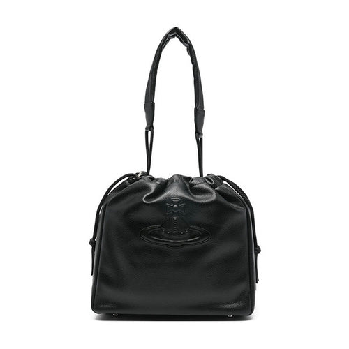 26SS Vivienne Westwood Hilary Black Women Bucket Bag 4C020003U S000D N403
