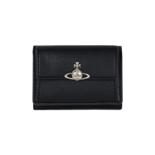26SS VivienneWestwood ORB Small Flap Black Women's Clutch 5115002TW S0026 N401