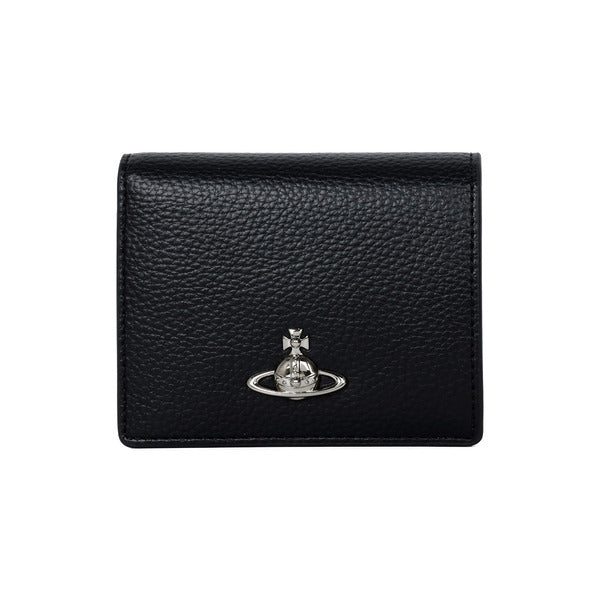26SS Vivienne Westwood ORB Grain Black Women's Bicycle Wallet 51150030W S000D N403