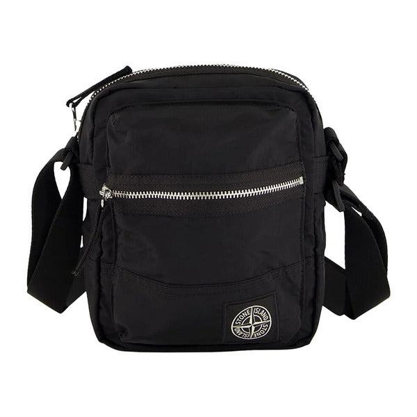 Stone Island logo patch black men's crossbody K2S15 S0251 V0029