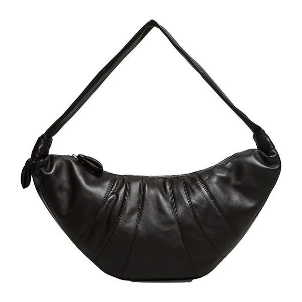 Lermer croissant dark chocolate public shoulder bag BG0000 LL095 490