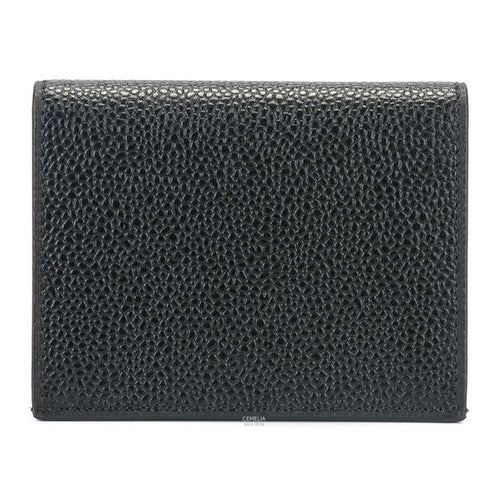 26SS Tom Brown Pebble Grain Fold Card Wallet Black MAW021L 00198 001