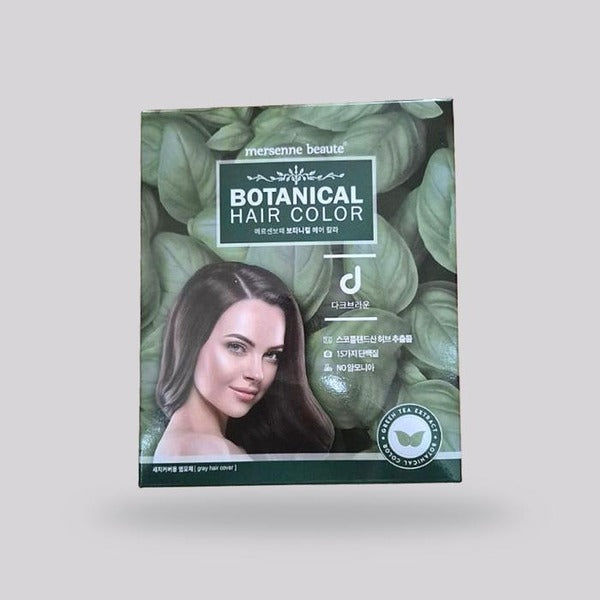 KatyAlphaShop MersenBoute MersenBoute Natural Derived Hair Dye Botanical Hair Color Dark Brown 20pcs