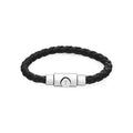 Ferragamo 77 3540 0675919 (773540 675919) braided large black leather bracelet