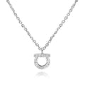 Ferragamo 7601310696655 crystal mini silver necklace