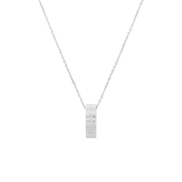 Maison Margiela SI8UU0001 SV0129 New Mathematical Engraving Numbering Logo Ring Silver Necklace