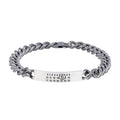 Maison Margiela SM6UY0049 SV0235 954 MM6 Engraved Numbering Logo Chain Bracelet