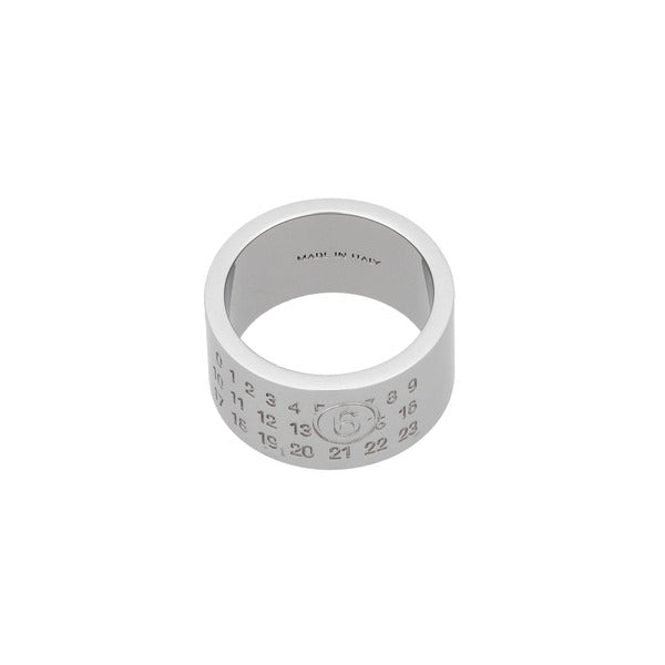 Maison Margiela SM7UQ0107 P8601 951 MM6 Engraved Numbering Logo Ring 8mm
