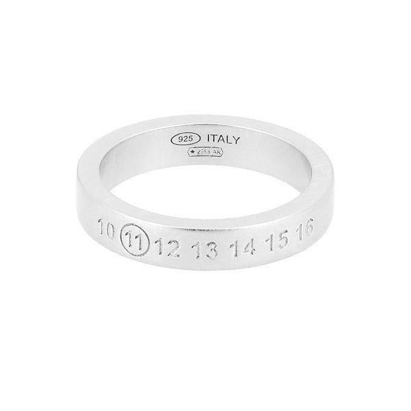 Maison Margiela SM1UQ0119 P8863 101 engraved numbering logo 4mm silver ring