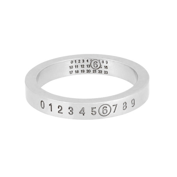 Maison Margiela SM6UQ0059 P6469 968 MM6 engraving numbering logo 3mm ring
