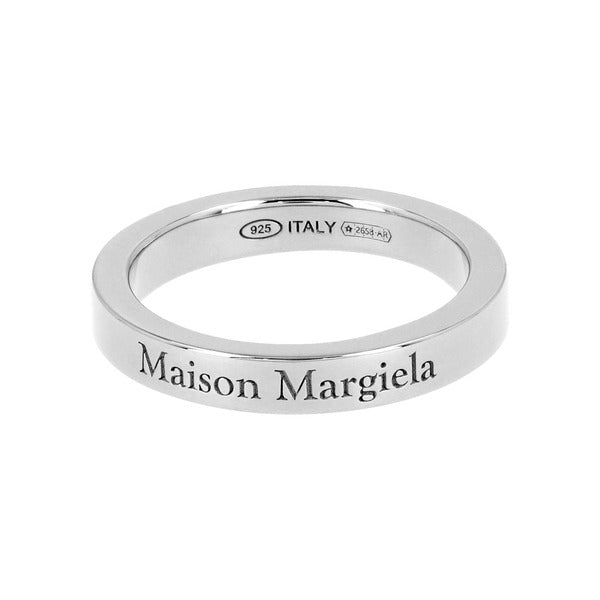 Maison Margiela SM1UQ0122 P8865 102 Engraved Logo Ring 3mm Silver
