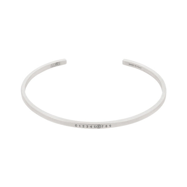 Maison Margiela SM7UY0054 SV0310 968 MM6 engraving numbering logo cuff 3mm bracelet