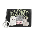 Ganni Animal Logo Bow Flap Card Wallet A6776 099
