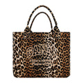 Ganni A5822 943 Leopard Print Easy XXL Shopper Bag Towtback