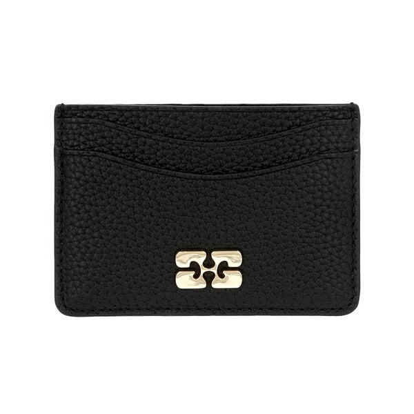 Ganni A7303 099 logo bow card wallet