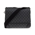 GUCCI GG Emblem Medium Black Men's Crossbody Bag 821154 FAED4 1000