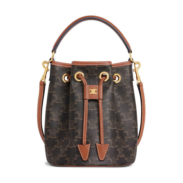Celine Clara tan women's bucket bag 116882FQM 04LU