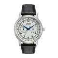 City AO9000-06B eco drive leather watch for men
