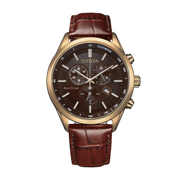 Citizen AT2573-07X Eco-Drive Chronograph Men's Leather Watch