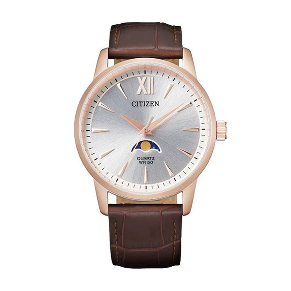 Citizen AK5003-05A Quartz Movement Men's Leather Watch