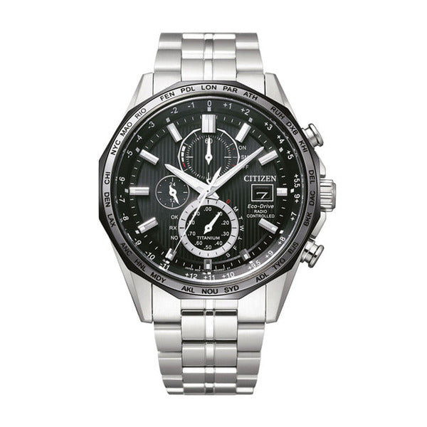 Cityson AT8218-81E Eco-Drive Radio Controlled Male Metal Watch