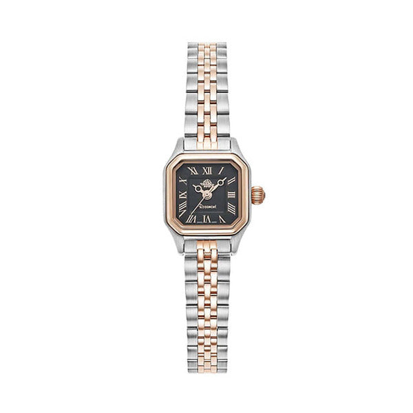 Rosemont RS64-04RB-MT Antique Touch Rose Square Combi Women's Metal Wristwatch