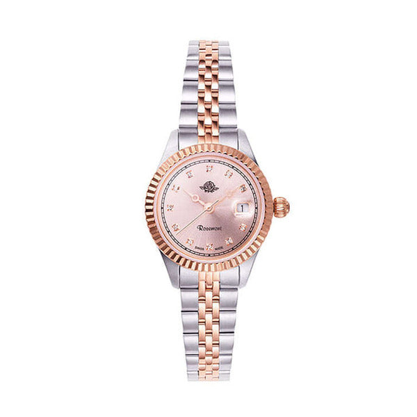 Rosemont RS76-04MT Antique Touch Rose Round Combì Women's Metal Watch