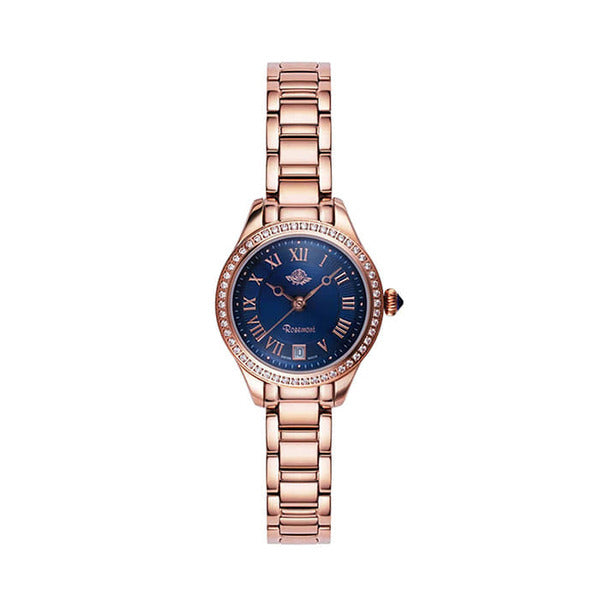 Rosemont RS72-05BU-MT Antique Touch Rose Round Women's Metal Wristwatch