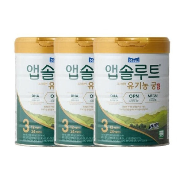 KT Alpha Shopping Maeil Dairy Absolute Organic Gung 3 Stage 800g x 3