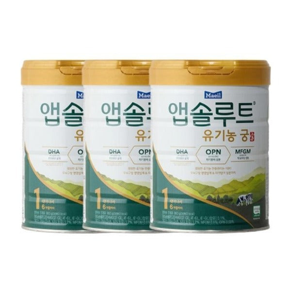 KTR Alpha Shopping Maeil Dairy Absolute Organic Goong Formula Stage 1 800g x 3