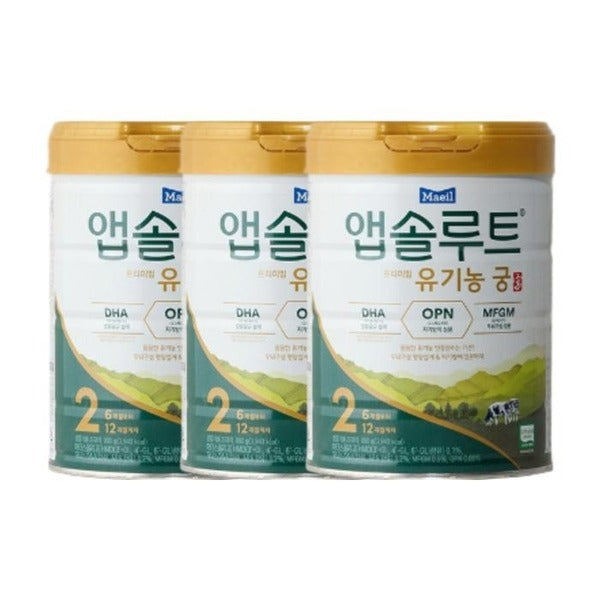 KTR Alpha Shopping Maeil Dairy Absolute Organic Goong 2 Stage 800g x 3
