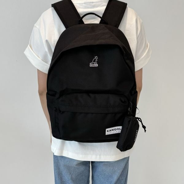 Kangol Retrocore Standard Backpack 1459 Black schoolbag