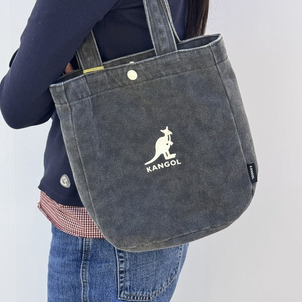 Kangol Washed Jerry Eco Bag Small 0059 Denim Black Crossbody Slingshot