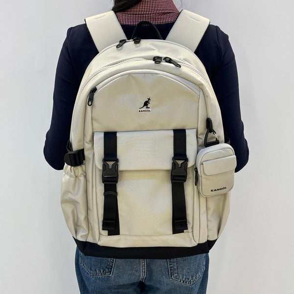 Domestic Official Store Kangol Bag Frame Backpack 1492 Light Gray Schoolbag