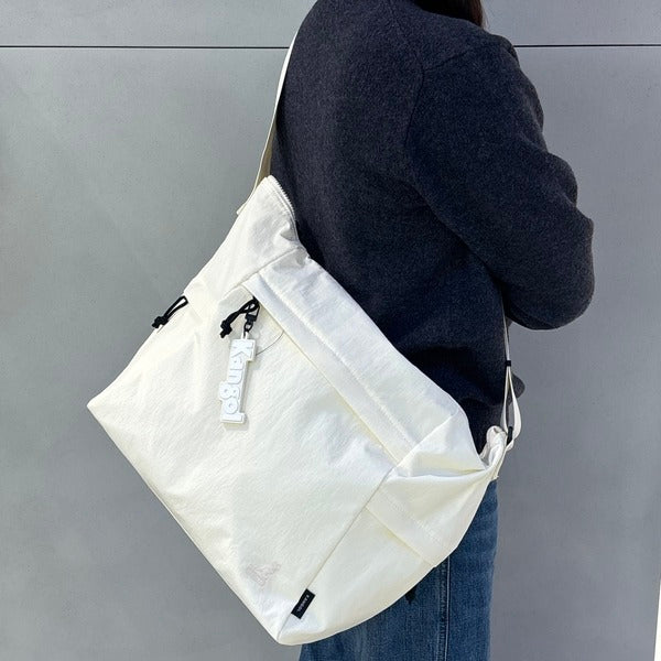 Kangol Everyday Nylon Large Tote Bag 4005 Ivory Crossbody Slingshot