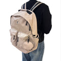 Domestic Official Store Kangol Bag Retro Core Standard Split Backpack 1471 Beige Bookbag