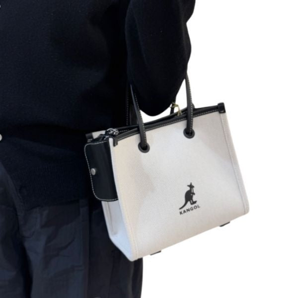 Domestic Official Store Kangol Duo Plus Tote Bag 3981 Black Crossbody Slingback