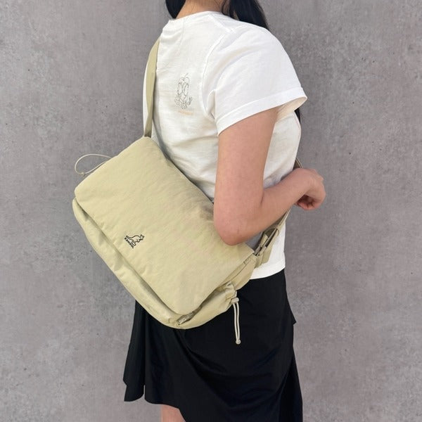 Kangol Essential Plus Flap Messenger Bag 2099 Light Beige Crossbody Slingshot