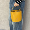 Domestic Official Store Kangol Bag Luna Retrocore Bucket Bag 3961 Mustard Crossbody Slingshot