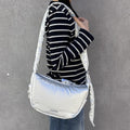 Kangol Fleece Round Crossbody Bag 3370 Silver Slingshot